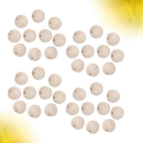 1800pcs Natural Beads Wood Beads for Round Beads Wooden Charm Beads Unfinished Wood Beads Jewelry Accessories Wooden Beading Supplies Color Beads SUPVOX