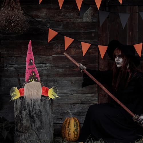 MAGICLULU 12 Pcs Gnome Beards Handmade Dwarf Beard with Wooden Balls Christmas Fluffy Fuzzy Craft Beards for Home Party Decor MAGICLULU