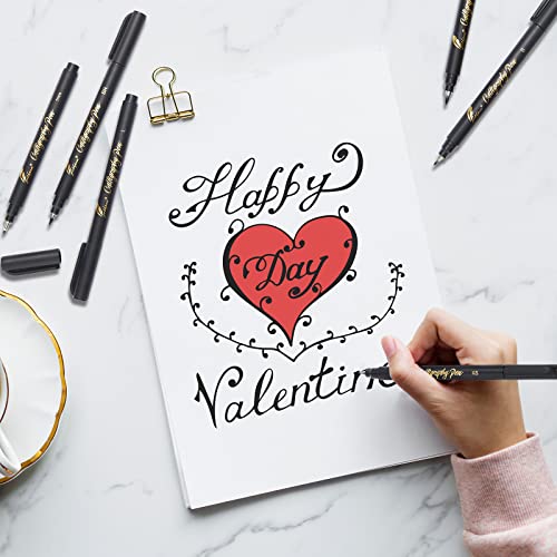 GETHPEN Calligraphy Pens,Hand Lettering Pens, Calligraphy Brush Pen set for Beginners Writing, Sketching, Scrapbooking, Journaling, Soft and Fine GETHPEN