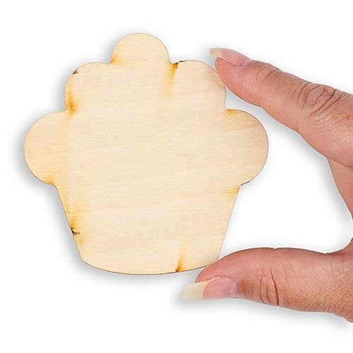 Pack of 24 Unfinished Wood Assorted Party Balloon and Cake Cutouts by Factory Direct Craft - Blank Wooden DIY Party Shapes for Scouts, Camps, Factory Direct Craft
