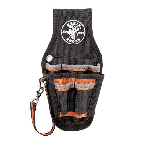 Klein Tools 5240 Tool Pouch, Tradesman Pro Maintenance Tool Pouch with 9 Pockets, Tape Thong, 2-Inch Tunnel Loop, Great Electrician Holster Klein Tools