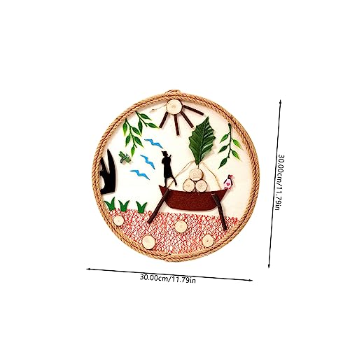 VILLCASE 1 Set DIY Log Painting Natural Wood Slices Painting Kit Unfinished Blank Sign Handmade Wood Painting Kids Toys Kid Craft Wedding Christmas VILLCASE