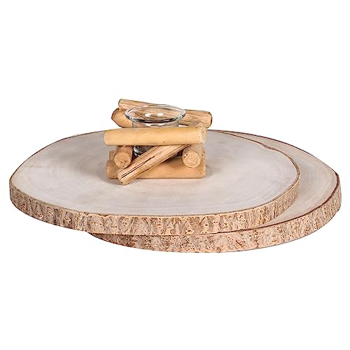 Natural Round Wood Slices 6 Pack 12-13 inches Unfinished Wood kit Circles DIY Crafts Wood Ornament Discs FORACKS