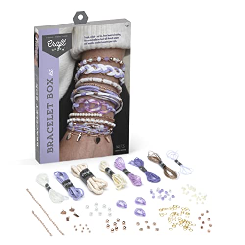 Craft Crush Bracelet Making Kit (Lilac) - Friendship Bracelet Maker Set - DIY Craft & Jewelry Making Kit for Kids, Teens, Tweens & Adults - Makes 8 Craft Crush