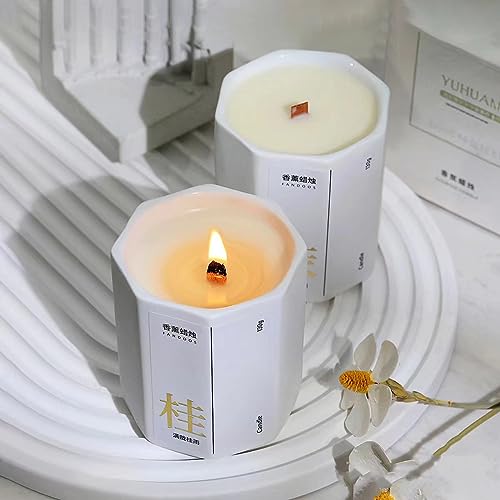 250 Pcs Wooden Candle Wicks Wicks Stickers 5.1 X 0.5 Inch 100 Natural Candle Wood Wicks 49-51 pcs Stand Candle Cores for DIY Candle Making Craft Phinicco