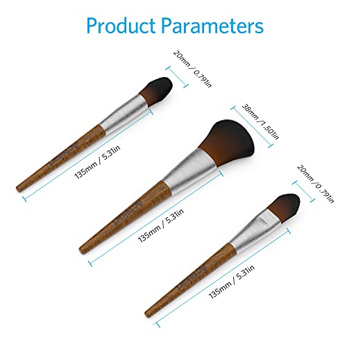 3PCS Model Cleaning Brush Kit (Premium Wooden Handle) Soft Figure Duster Brush, Professional Model Dusting Brush for Statues, Collectible Figurine, Actekart