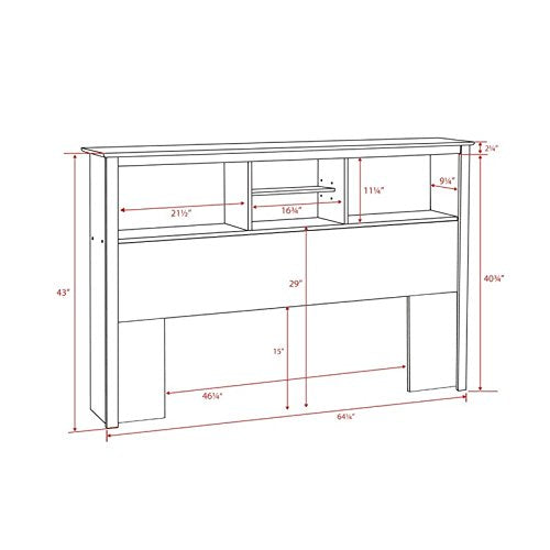 Atlin Designs Transitional Wood Double or Queen Headboard in Gray Atlin Designs