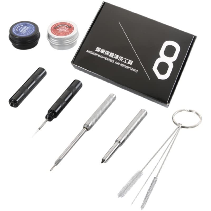 SAGUD Professional Airbrush Cleaning Maintenance Tools and Air Brush Spray Repair Kit.Suitable for Various airbrushes.