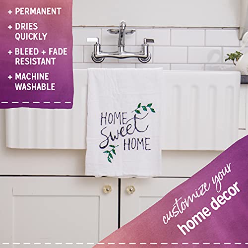 Fabric Pens for Clothes - Pack of 24 No Fade Markers - Machine Washable Shoe Markers for Fabric Decorating - Erase Stains Easily Crafts 4 All