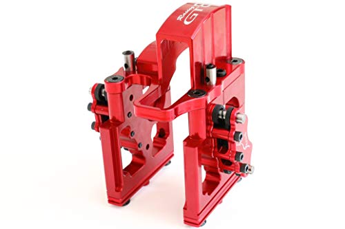 GTBRacing CNC Aluminum Center Differential Diff Mount & Adjustable Calipers Version for 1/5 RC Car Losi MTXL Upgrade Parts (Red) GTBRacing