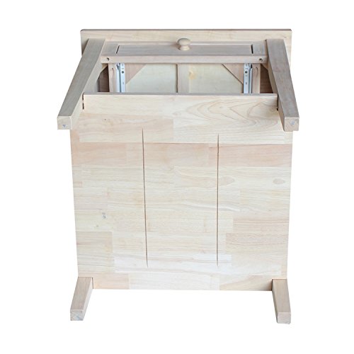 IC International Concepts Spencer End Table, 24 in W x 24 in D x 25 in H, Unfinished IC International Concepts