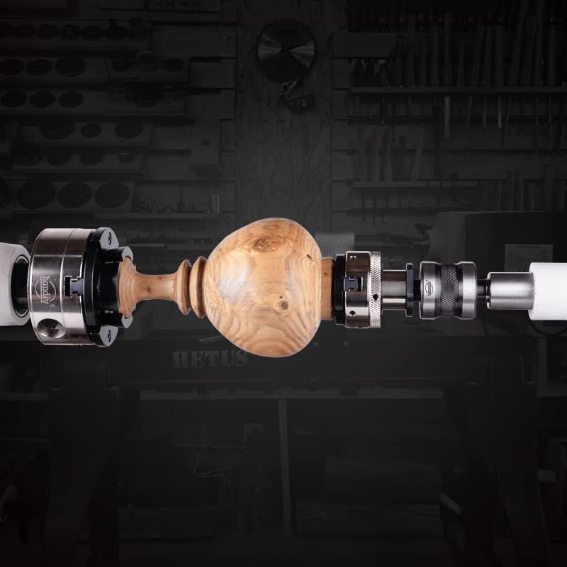 Woodworking Live Tailstock Chuck Adapter to 1" x 8tpi Thread with #2 Morse Taper Mount - WoodArtSupply