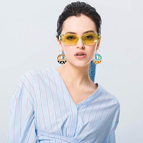 60 Pieces Unfinished Wooden Earrings Pendants Blank Teardrop and Tapered Cutout Pendants with 60 Pieces Earring Hooks and 60 Pieces Jump Rings for Hicarer