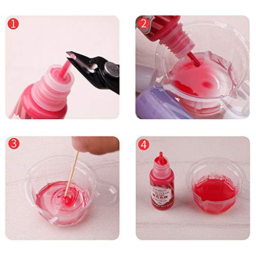 Miraclekoo 18 Colors Epoxy UV Resin Pigment Opaque Liquid Epoxy UV Resin Dye Resin Colorant, 0.35oz Each Miraclekoo