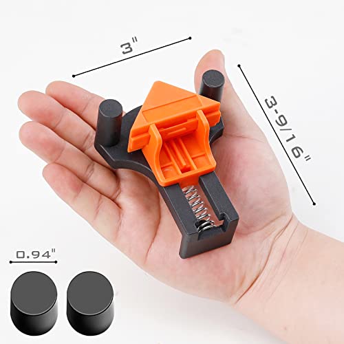 60/90/120 Degree Multi Angle Pro Corner Clamp for Woodworking Set of 4, Adjustable Spring Loaded Right Clamp Tools, Carson Carpentry, Frame Cabinet NAYE
