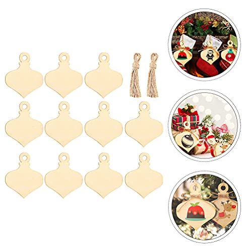 VOSAREA 50pcs Wooden Sign Pendant Ornaments for Gifts Unfinished Wood Cutouts Wood Heart Embellishments Heart Wood Cutout Natural Wood Slices Hanging VOSAREA