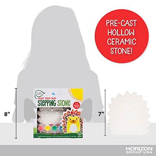 Creative Roots Mosaic Hedgehog Stepping Stone, Includes 7-Inch Ceramic Stone & 6 Vibrant Paints, DIY Garden Stepping Stone Kit for Kids Ages 6+ Creative Roots