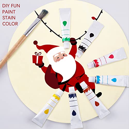 Whaline 10Pcs 18 Inch Valentine's Day Wood Circles for Crafts with Ribbon & Twine Holiday Rustic Round Wooden Signs Blank Wood Slices for Festival Whaline