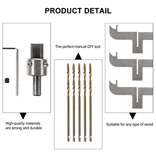 EXCEART 1 Set Bracelet Drill Bit Set Wooden Bracelet Maker Milling Cutter Set High Steel Wood Bracelet Ring Bangle Blades Woodworking Tool Kit for EXCEART