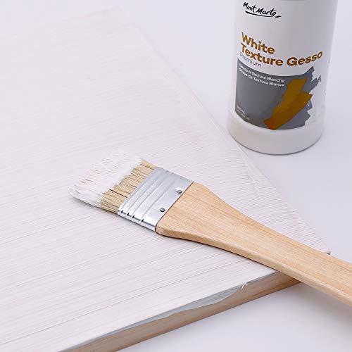 MONT MARTE Premium White Texture Gesso 16.9oz (500ml), Suitable for Acrylic Paint, Oil Paint, Color Pencils, Pastels, Graphite and Charcoal MONT MARTE