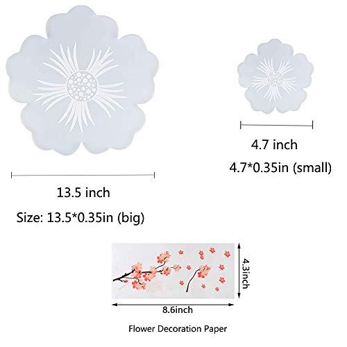 Resin Coaster Molds, Large Silicone Flower Shape Tray Coaster Resin Molds Kit for DIY Epoxy Resin Casting, Agate Coasters, Home Decor Making (6pcs) KAOAORESIN