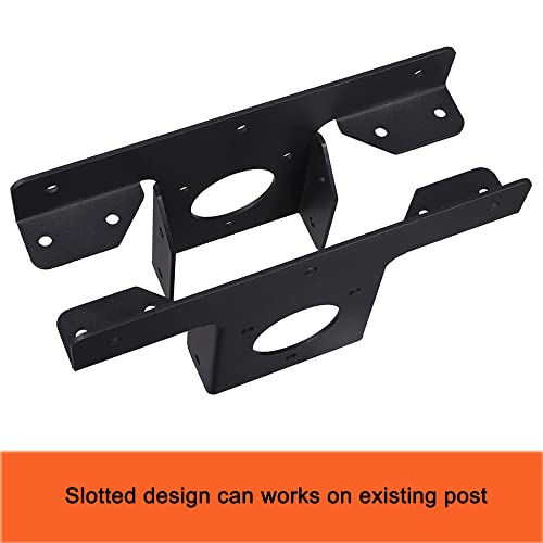 Wpbhk 2Pcs Heavy Duty Pergola Corner Brackets Extension 3-Way T Brackets for 4x4 (Actual Size:3.5X3.5) Post Bracket Pergola Gazebo Kit (2) Wpbhk