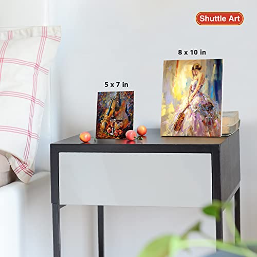 Shuttle Art Stretched Canvas, 20 PCS Value Pack, 5 x 7, 8 x 10 Inches (10 of Each), 100% Cotton, Primed White Canvases for Painting, Stretched Canvas Shuttle Art