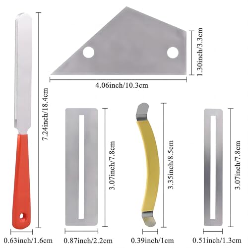16PCs Guitar Diy Tools Fret File Crowning, Fret Rocker, Fret End Dressing File, Fret Wrap, Fret Leveling Beam, Fret Polishing Kit, Fingerboard Ahathyw