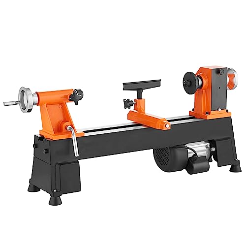 VEVOR Benchtop Wood Lathe, 10 in x 18 in, 0.5 HP 370W Power Wood Turning Lathe Machine, 5 Variable Speeds 780/1320/1920/2640/3840 RPM with Rod VEVOR