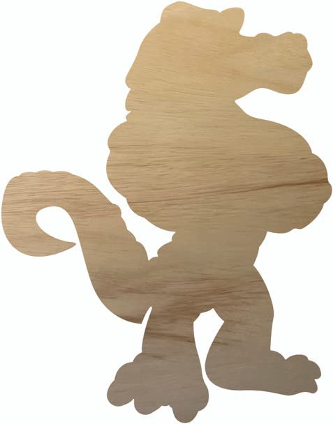 Wooden Gator Mascot 18" Shape, Unfinished Wood Alligator Craft Cutout NEXTCraft