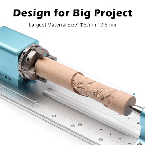 Genmitsu Rotary Module Kit for Prover XL 4030 V1/Prover XL 6050 Plus CNC Router Machine with NEMA23 Planetary Geared Stepper Motor, 4 Jaw Chuck, 10:1 Genmitsu