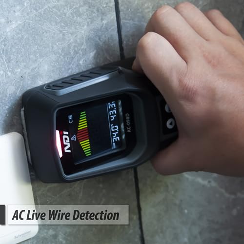 Multi function Stud Finder Wall Scanner with Laser Liner Metal Framing Tool Joist Pipe Finder and Live Wire Detection NDI