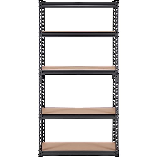 VEVOR Storage Shelving Unit, 5-Tier Adjustable, 2000 lbs Capacity, Heavy Duty Garage Shelves Metal Organizer Utility Rack, Black, 30" L x 12" W x 60" VEVOR