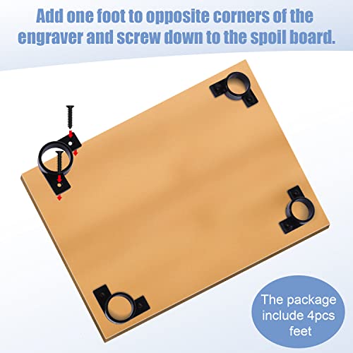 4pcs Laser Feet Guide for xTool D1, Engraver Machine Laser Mounting Feet Guide Laser and 8pcs Screws Cutte Accessories Compatible with xTool D1 Laser TOYMIS