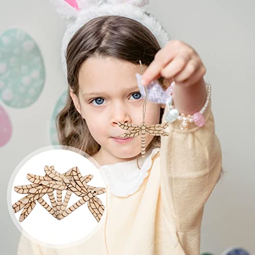 Didiseaon 50 Sets Unfinished Wooden Dragonfly Cutouts Insect Wood Slice Blank Wooden Paint Crafts for Kids Painting DIY Craft Didiseaon