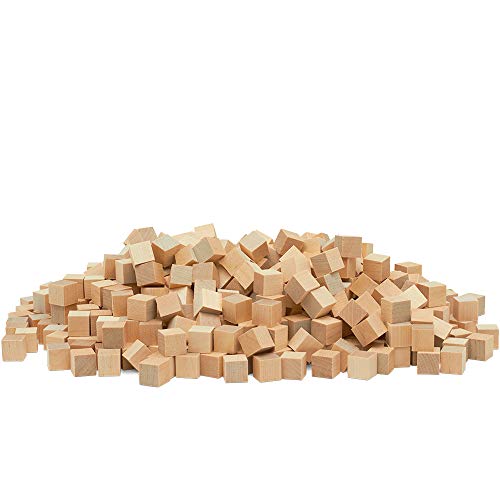 Unfinished Wooden Blocks 1/2 inch, Pack of 100 Small Wood Cubes for Crafts and DIY Home Decor, by Woodpeckers Woodpeckers