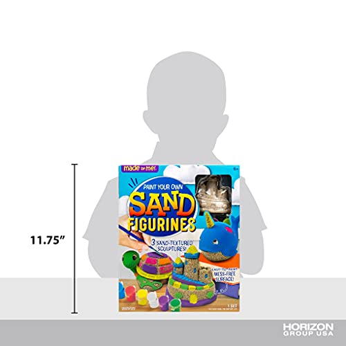 Made By Me Paint Your Own Sand Figurines by Horizon Group USA, Create Sand-Inspired Sculptures, Easy-to-Paint & Mess-Free Surfaces, Includes Acrylic Made By Me