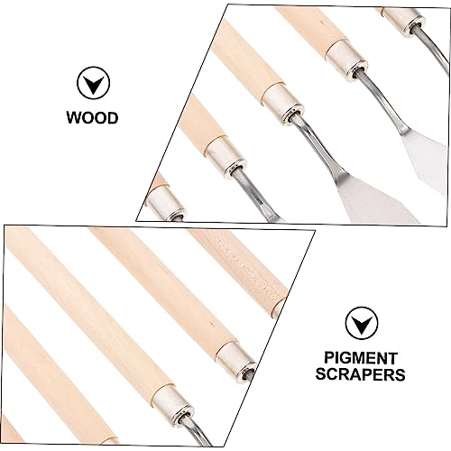 ibasenice 5pcs Art Scraper Metal Spatula Metal Tray Stainless Steel Spatula Metallic Spray Paint Spray Paint for Metal Drawing Scrapers Art Painting ibasenice