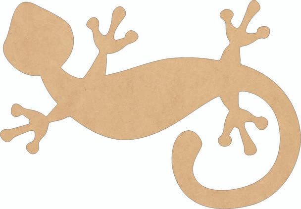 Wooden Gecko MDF 6" Shape, Unfinished Paintable Insect Craft MDF 1/8" NEXTCraft