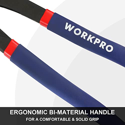 WORKPRO 2 Piece Groove Joint Pliers Set, 7 & 10-Inch Fast Adjustable Water Pump Pliers, V-Jaw Tongue and Groove Pliers in CRV Steel WORKPRO