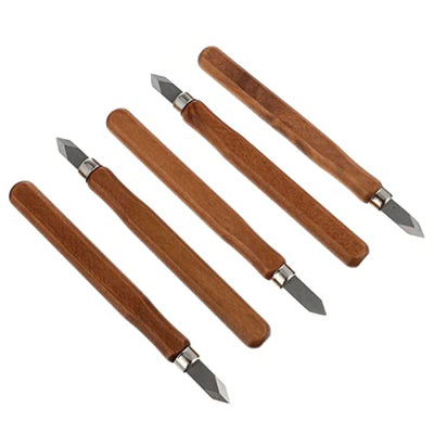 DOITOOL 5pcs Marking Knife Woodworking - Thin Blade Dual Double Bevel Marking Knife - Carving Knife Woodworking Scribe Tool for Woodworking, Wood