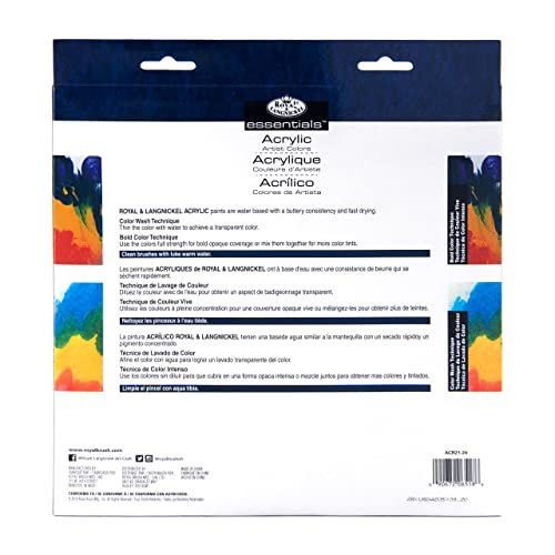 Royal & Langnickel Acrylic Color Artist Tube Paint, 21ml, 24-Pack Royal & Langnickel