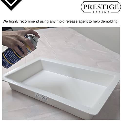 Epoxy Mold – 10 x 18 in≈ -River Table Reusable Molds - 3" Tall Solid HDPE 3/8" Thick Casting Reusable Mold for River Table, Charcuterie Board, Prestige Resins