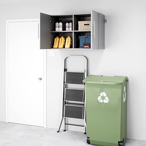 Prepac HangUps 36" Upper Storage Cabinet in Light Gray - Stylish Wall-Mounted Solution for Every Room Prepac