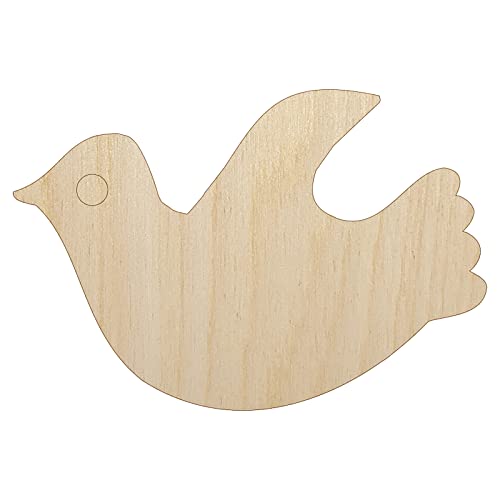 Darling Dove Sketch Unfinished Wood Shape Piece Cutout for DIY Craft Projects - 1/4 Inch Thick - 4.70 Inch Size Sniggle Sloth