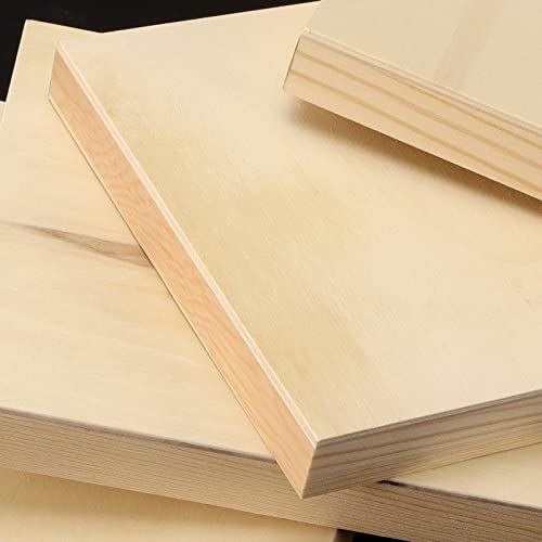 JOIKIT 20 Pack 5 x 5 Inch Wood Canvas Panels, 1cm Thick Wooden Canvas Board Unfinished Wood Cradled Painting Panel Boards, Artist Wooden Canvases for JOIKIT