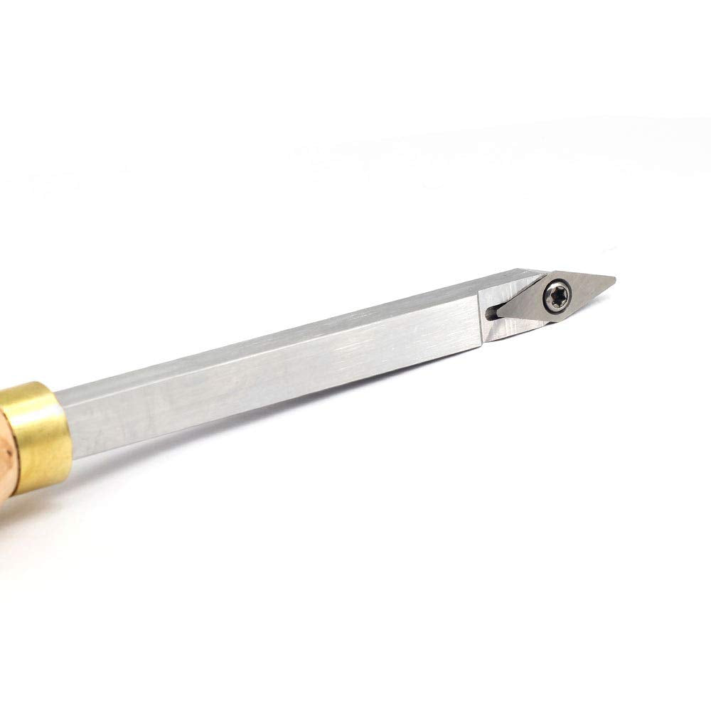 YUFUTOL Carbide Woodturning Tool Mini Size (3 Piece Set) Includes Diamond Shape, Round and Square Turning Tools With Comfort Grip Handles Perfect For YUFUTOL