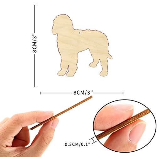 Goldendoodle Wood Craft Unfinished Wooden Cutout Art DIY Wooden Signs Inspirational Wall Plaque Classic Home Family Wall Decor for Home Office Arupkeer