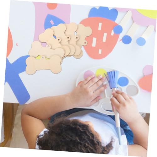 Yardenfun 1 Set Wooden Sign Decoration Pendant Imagination Holiday Adornments Decoupage Toys Graffiti Chips Unfinished Wooden Cutouts Pet Decorate Yardenfun