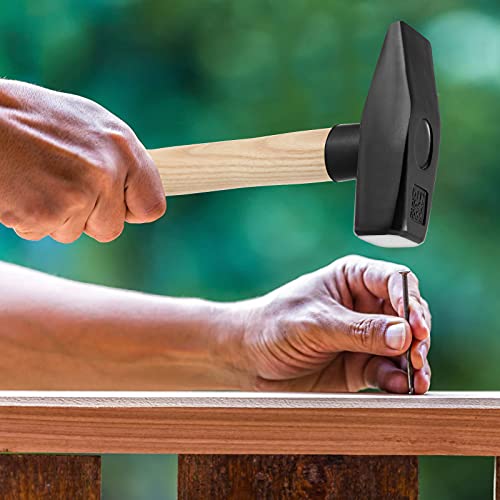 2 PCS 2 Lbs Blacksmith Hammer, 2 Pound Carbon Steel Cross Pein Hammer, Cross Peen Blacksmith Hammer with Wood Handle MUKCHAP